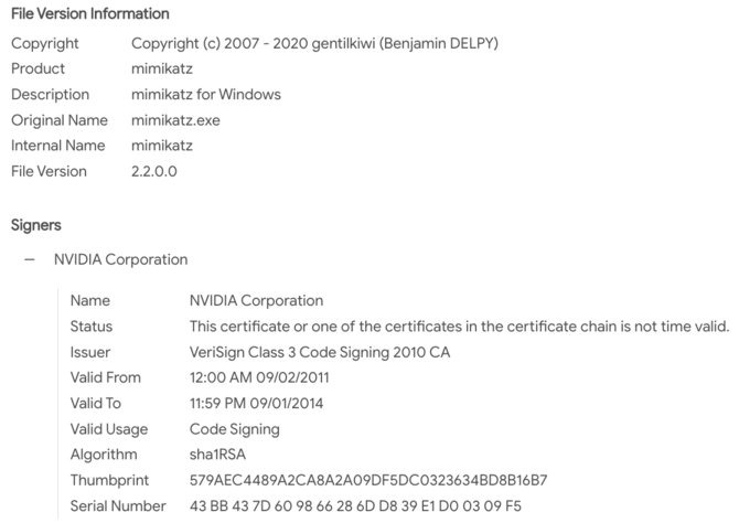 Skradzione certyfikaty NVIDII w lat 2014-2018 mogą posłużyć do rozprowadzenia złośliwego oprogramowania typu malware [3]