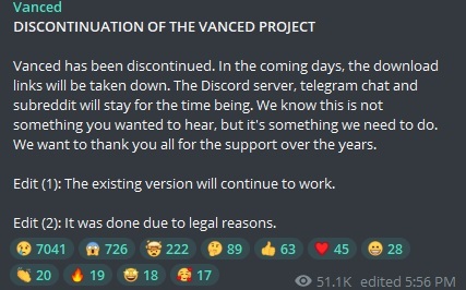 Koniec YouTube Vanced – twórcy aplikacji zostali zmuszeni do porzucenia projektu. Zgadnijcie przez kogo? [2]