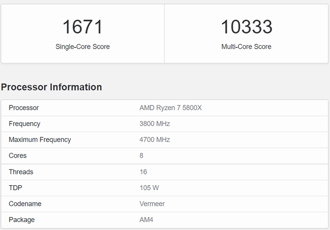 AMD Ryzen 7 5800X3D doczekał się pierwszych testów w Geekbench. Przewaga nad Ryzen 7 5800X jest nieznaczna [3]
