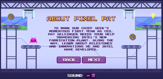 Intel Pixel Pat - darmowa gra w stylu retro 8-bit, w której możesz wcielić się w Pata Gelsingera - obecnego CEO firmy [2]