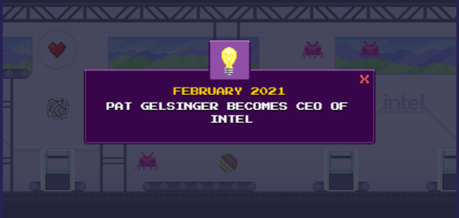 Intel Pixel Pat - darmowa gra w stylu retro 8-bit, w której możesz wcielić się w Pata Gelsingera - obecnego CEO firmy [7]