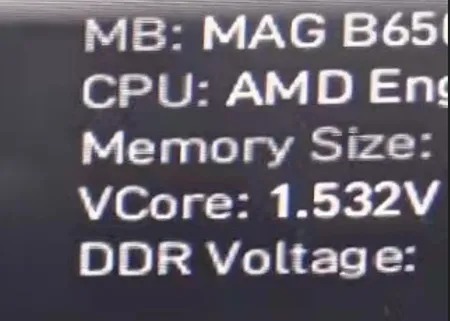 MSI MAG B650 - pierwsze ślady płyty głównej dla procesorów AMD Ryzen 7000. Uwagę przyciąga wysokie VCore [2]