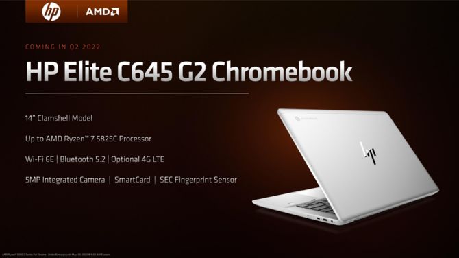 AMD Ryzen 5000C - nowe procesory z myślą o Chromebookach. Zasilą m.in. HP Elite C645 G2 oraz Acer Chromebook Spin 514 [5]