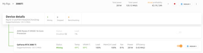 NVIDIA GeForce RTX 3000 LHR - złamano zabezpieczenia algorytmu Lite Hash Rate. Karty osiągają pełną wydajność w kopaniu ETH [2]