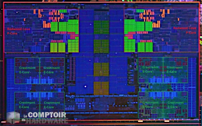 Intel Meteor Lake - pierwszy wgląd w matrycę obliczeniową przedstawia nam rdzenie Redwood Cove oraz Crestmont [2]