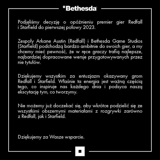 Starfield opóźnione – Bethesda podaje nową datę premiery. To niejedyny tytuł studia, który pojawi się z poślizgiem [2]