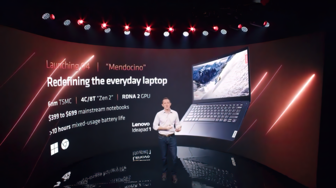 AMD Mendocino APU - prezentacja procesorów dla tanich laptopów z rdzeniami Zen 2, układem RDNA 2 i w 6 nm litografii TSMC [2]