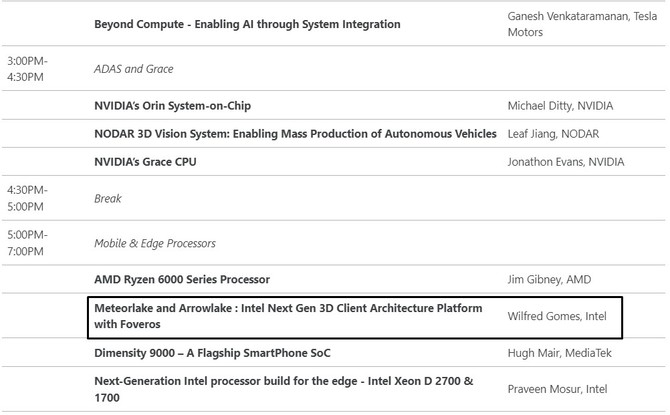 Intel Meteor Lake oraz Arrow Lake - technologia pakowania Foveros 3D zostanie zaprezentowana podczas Hot Chips 34 [2]