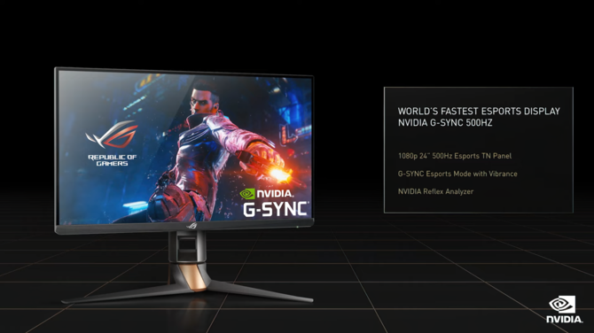 NVIDIA oraz ASUS ponownie współpracują. Owocem jest monitor ASUS ROG Swift z odświeżaniem 500 Hz oraz G-SYNC [1]