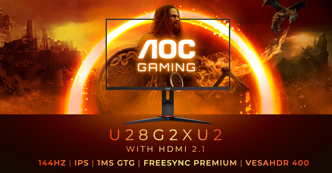 AGON by AOC U28G2XU2 - nowy monitor do gier z matrycą IPS 4K, odświeżaniem 144 Hz oraz złączami HDMI 2.1 [1]