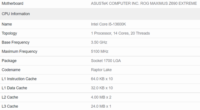 Intel Core i5-13600K osiąga świetne rezultaty w Geekbench. Procesor zbliżył się do układu Ryzen 9 5950X w teście Multi-Core [2]