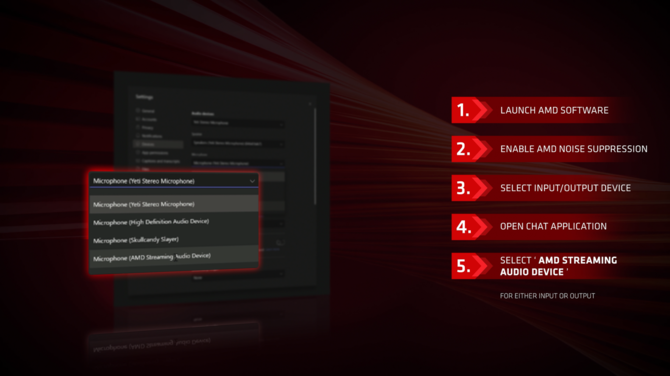 AMD Noise Suppression dostępne w ramach sterowników graficznych. Do tego poprawa wydajności OpenGL w Minecraft [6]