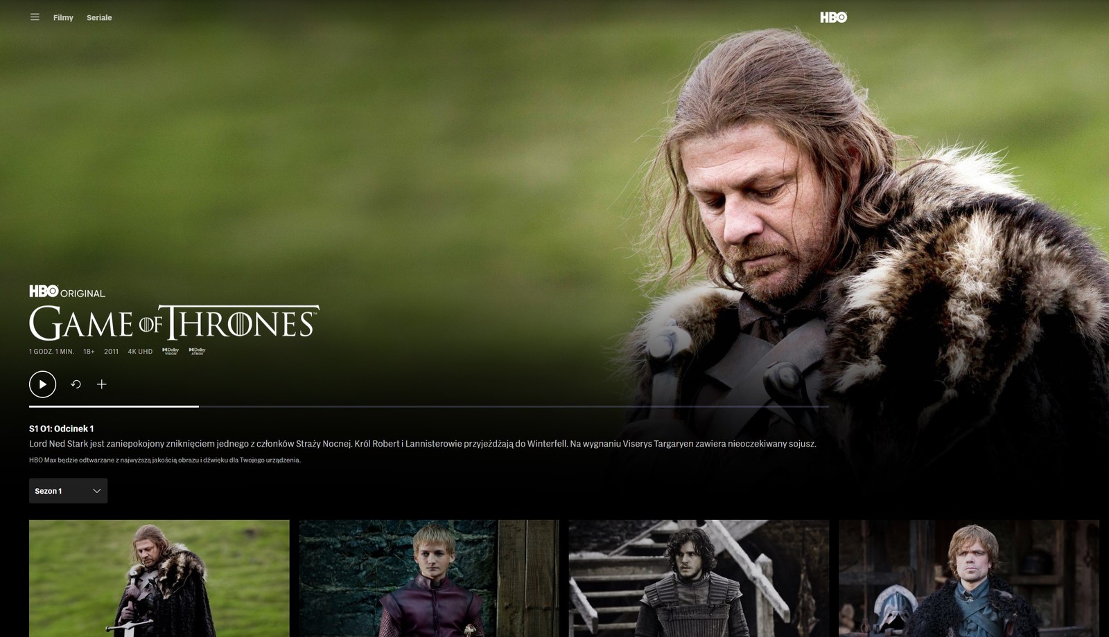 Gra o Tron dostępna w całości na HBO Max w rozdzielczości 4K z HDR ...