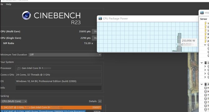 Intel Core i9-13900K z nowymi testami - w Cinebench R23 oferuje imponującą wydajność... i równie wysoki pobór energii [4]