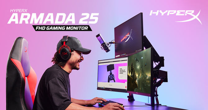 HyperX Armada 25 i HyperX Armada 27 - nowe monitory dla graczy w zestawie z uchwytem i biurkowym ramieniem [1]