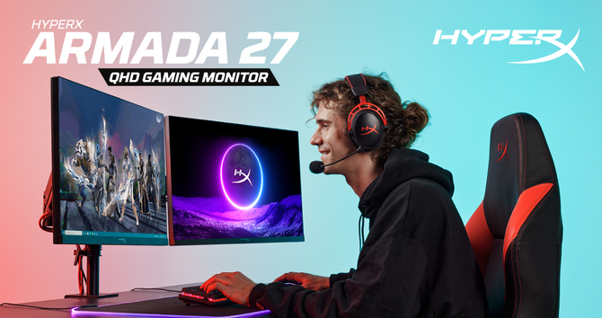 HyperX Armada 25 i HyperX Armada 27 - nowe monitory dla graczy w zestawie z uchwytem i biurkowym ramieniem [2]