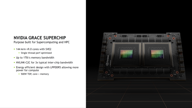 NVIDIA Grace z kolejnymi szczegółami - układ zaoferuje 72 rdzenie ARM v9, obsługę do 512 GB LPDDR5X oraz TDP do 500 W [14]
