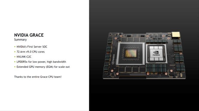 NVIDIA Grace z kolejnymi szczegółami - układ zaoferuje 72 rdzenie ARM v9, obsługę do 512 GB LPDDR5X oraz TDP do 500 W [18]