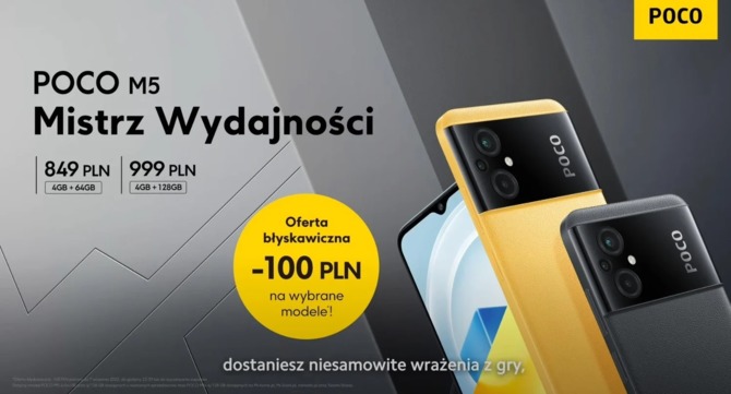 POCO M5 - smartfon budżetowy, ale celowany w graczy. W związku z premierą, dostępny w promocji [4]