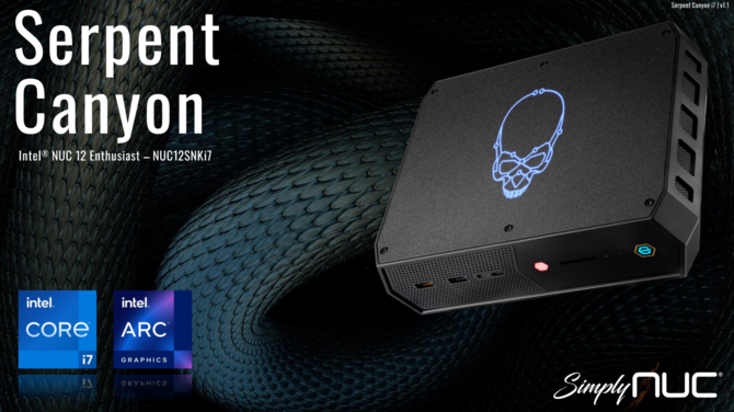 Intel NUC 12 Enthusiast o nazwie Serpent Canyon został oficjalnie zaprezentowany. Na pokładzie Core i7-12700H i ARC A770M [2]