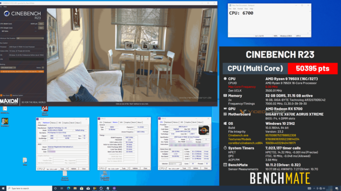 AMD Ryzen 9 7950X podkręcony do 6,7 GHz przebił magiczną barierę w benchmarku Cinebench R23 [1]