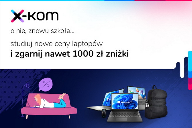 Tańsze laptopy HP, DELL, Lenovo, ASUS i Apple w sklepach x-kom. Promocja na klawiatury, myszki, słuchawki i pecety G4M3R [nc1]