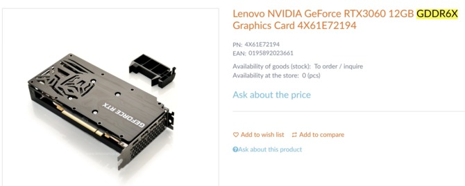 NVIDIA GeForce RTX 3060 to kolejna karta graficzna, która może otrzymać pamięć VRAM typu GDDR6X [2]