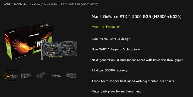 NVIDIA GeForce RTX 3060 8 GB to nie żart, a prawdziwa karta - pierwsze modele pojawiły się u ASUS oraz Manli [2]