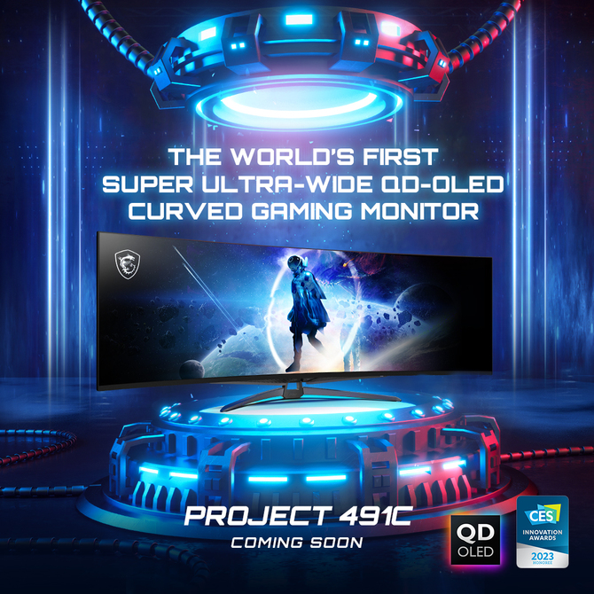 MSI Project 491C - tajwański producent zapowiada monitor do gier z ekranem QD-OLED o proporcjach 32:9 i odświeżaniem 240 Hz [2]