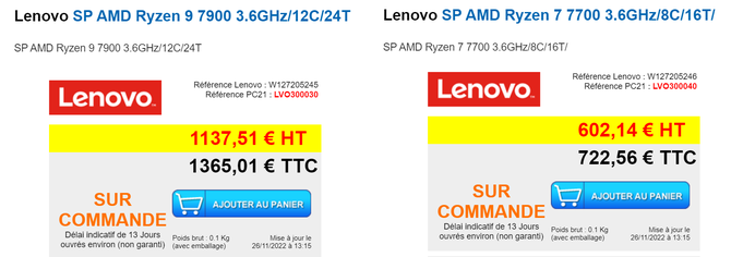 Zestawy z procesorami AMD Ryzen 9 7900 oraz AMD Ryzen 7 7700 już pojawiają się w sklepach - premiera może odbyć się wkrótce [3]