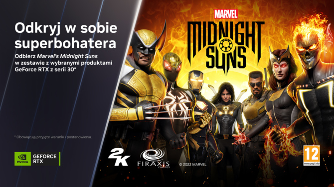 Planujesz zakup karty graficznej NVIDIA GeForce RTX 3000? Możesz otrzymać w zestawie grę Marvel's Midnight Suns [1]