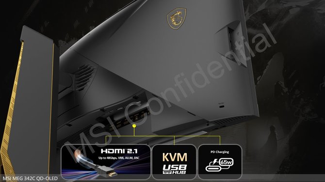 MSI MEG 342C - ultrapanoramiczny monitor do gier z ekranem QD-OLED otrzyma nową wersję z HDMI 2.1 oraz SpectrumBar [3]