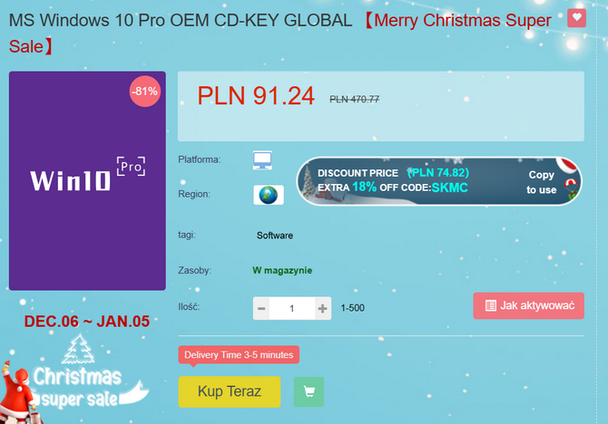 Wielka świąteczna wyprzedaż: dożywotnie licencje Microsoft Windows i Microsoft Office w bardzo niskich cenach [2]