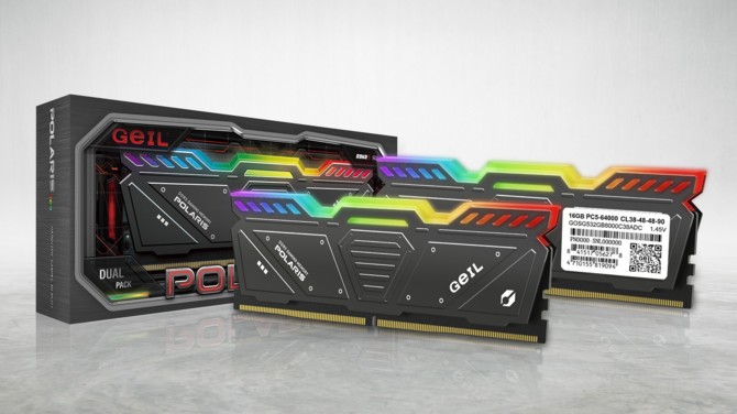 Pamięci RAM DDR5 GeIL EVO V oraz GeIL Polaris RGB doczekają się wkrótce zestawów z efektywnym zegarem 8000 MHz [5]