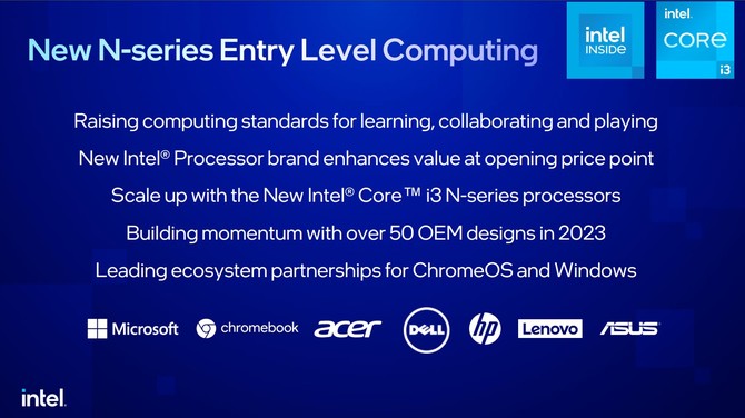 Intel Processor oraz Intel Core i3-N - premiera budżetowych procesorów Alder Lake, wyłącznie z rdzeniami typu Efficient [9]