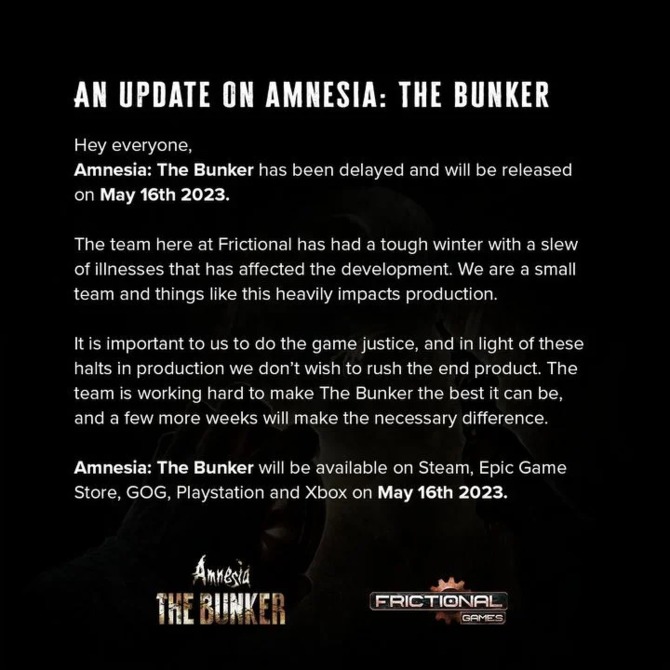 Amnesia: The Bunker - premiera gry od Frictional Games przesunięta, na szczęście nowy termin nie jest odległy [2]