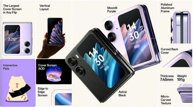 Oppo Find N2 Flip - globalna premiera składanego smartfona, który oferuje większą baterię i zewnętrzny ekran, niż jakikolwiek Flip [5]