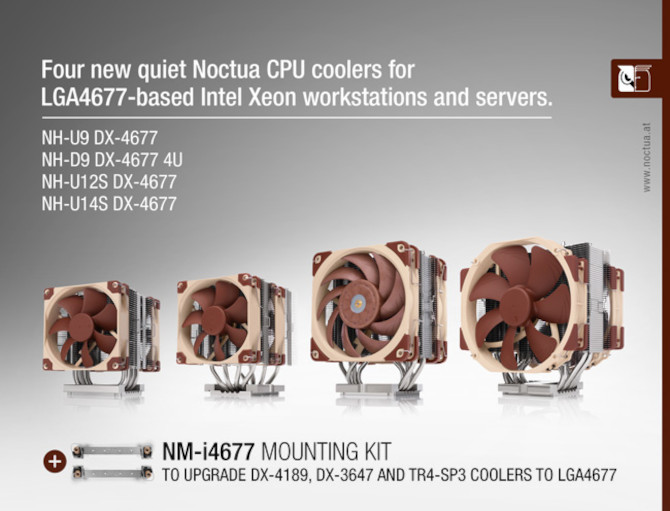 Noctua prezentuje cztery nowe coolery premium dla procesorów Intel Xeon. Tym razem też nie będzie tanio [2]
