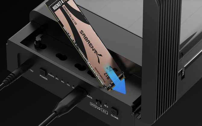 Sabrent prezentuje nową stację dokującą dla dysków M.2 PCIe NVMe oraz SATA. Na pokładzie znalazło się złącze USB typu C [2]