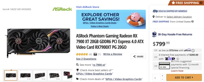 AMD Radeon RX 7900 XT kosztuje już niemal tyle samo co GeForce RTX 4070 Ti. Obniżki mogą zachęcić graczy do zakupu [2]