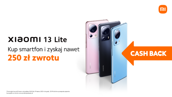 Xiaomi 13 Lite - rusza sprzedaż smartfona z układem Qualcomm Snapdragon 7 Gen 1. Producent oferuje atrakcyjny cashback [2]
