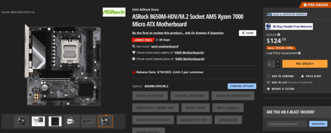 ASRock B650M-HDV/M.2 - oto pierwsza budżetowa płyta główna dla procesorów AMD Ryzen 7000 [1]
