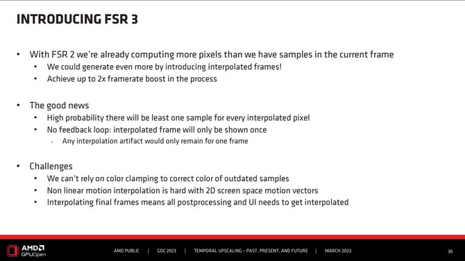 AMD FSR 3 z pierwszymi szczegółami - technika upscalingu wykorzysta interpolację klatek, podobnie jak NVIDIA DLSS 3 [2]