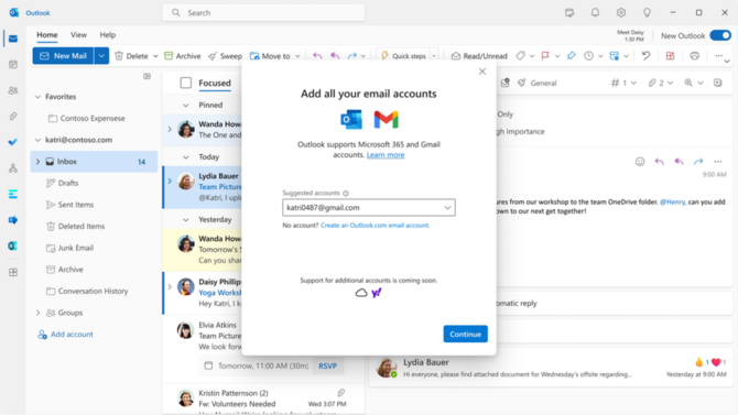 The new preview version of Outlook for Windows now supports Gmail [2]