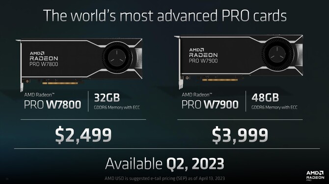 AMD Radeon Pro W7900 oraz Radeon Pro W7800 - cena oraz specyfikacja profesjonalnych kart graficznych RDNA 3 [7]