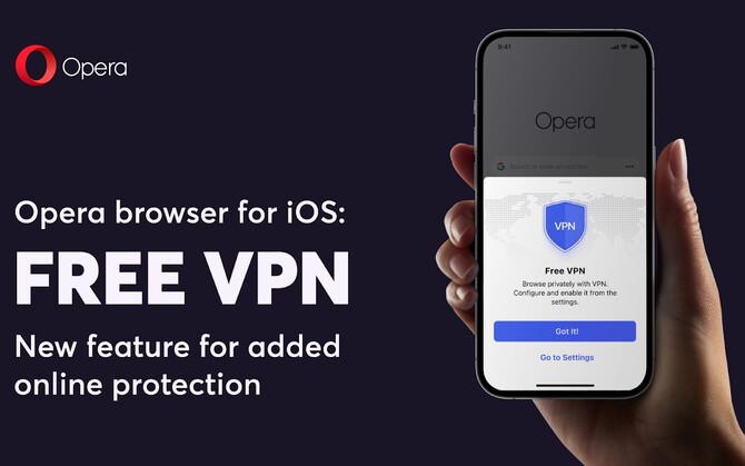 Opera dodaje darmową usługę VPN na system iOS. Użytkownicy mogą teraz bezpiecznie przeglądać sieć [1]