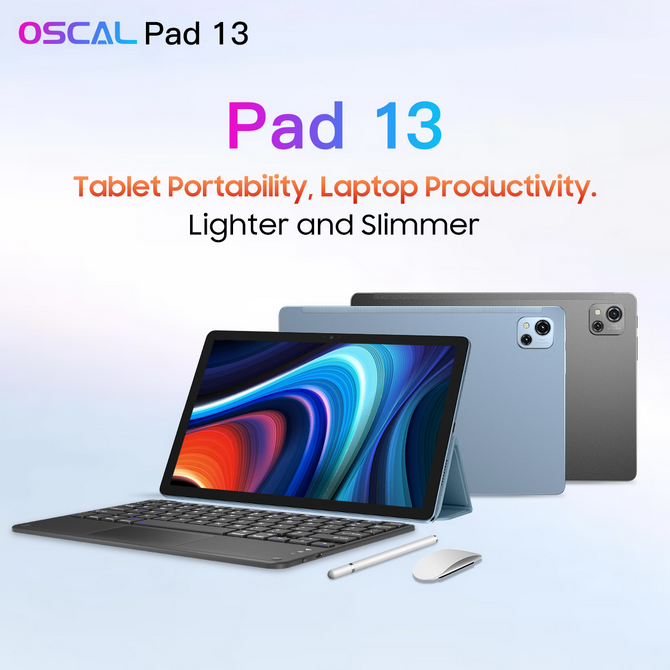 Oscal Pad 13 - flagowy tablet dostępny w promocji 50% taniej przez 5 dni. Możesz też dostać darmową klawiaturę Bluetooth [1]