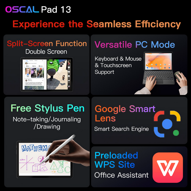 Oscal Pad 13 - flagowy tablet dostępny w promocji 50% taniej przez 5 dni. Możesz też dostać darmową klawiaturę Bluetooth [5]