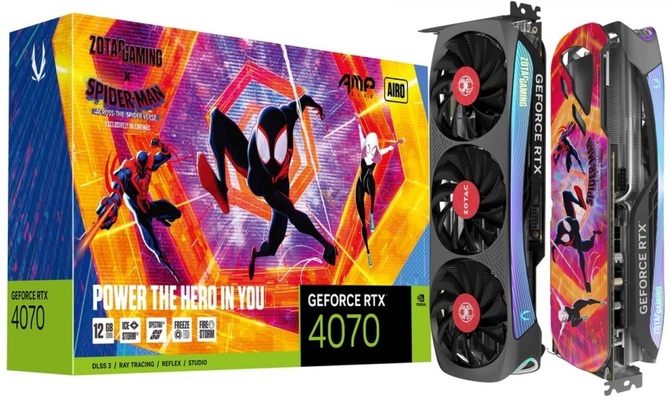 ZOTAC oraz Sony prezentują karty graficzne GeForce RTX 4070 z motywami z filmu Spider-Man: Across the Spider-Verse [1]