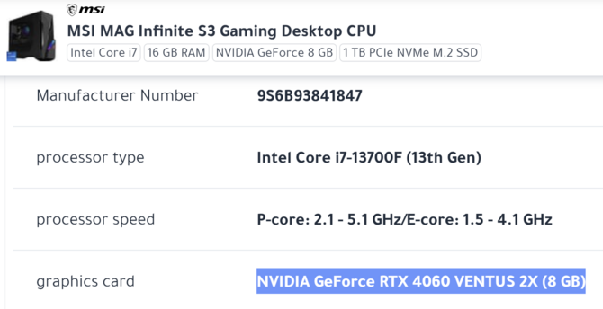 NVIDIA GeForce RTX 4060 oraz GeForce RTX 4060 Ti - MSI potwierdza, że obie karty graficzne dostaną 8 GB pamięci [3]
